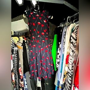 Tommy Hilfiger black dress w/flower print Sz Small $10